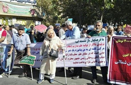 ایران:‌  احتجاجات المتقاعدات والمتقاعدين في مختلف المدن الإيرانية