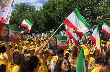 مسيرة لآلاف من الإيرانيين المقيمين في آمريكا من أجل حرية إيران