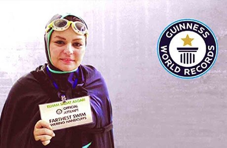 سباحة إيرانية تحظى بالرقم القياسي في العالم لا تحصل على أدنى دعم حكومي