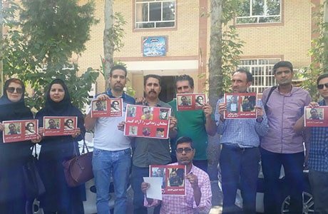 احتجاج ممرضات وممرضين ومعلمين ومعلمات ونساء قرويات للمطالبة بدفع حقوقهم۲