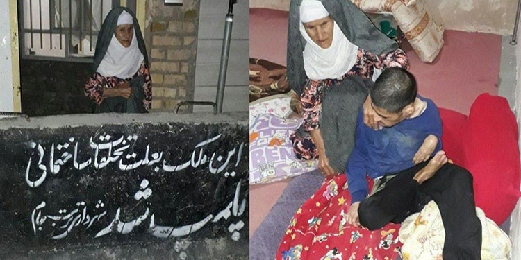 بلدية تربت جام خرسانة أمام منزل امرأة عجوز