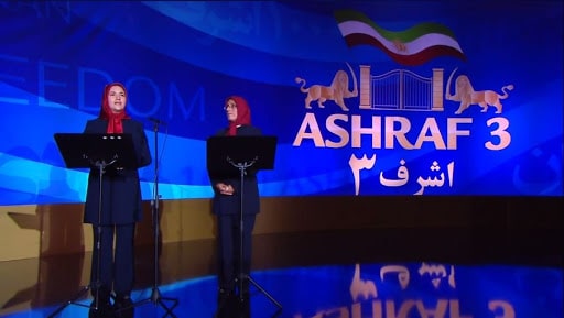 وافتتحت كل من السيدة ”زهرة أخياني“، الأمينة العامة  السابقة لمنظمة مجاهدي خلق الإيرانية، والسيدة ”ربيعة مفيدي“، النائبة  للأمينة العامة  للمنظمة، أعمال المؤتمر العالمي لإيران حرة.