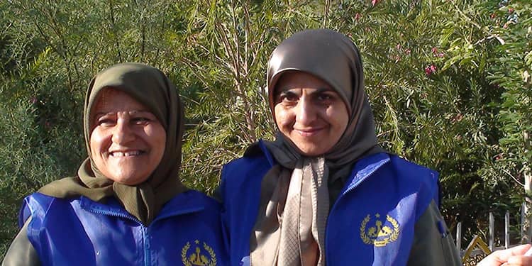 مريم آغر مع رفيقتها في النضال، مريم نوجوان