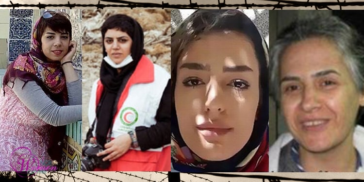 من اليمين: هالة سفر زاده  وزهراء ناظوري  و رها عسكري زاده  وأفسانة عظيم زاده 