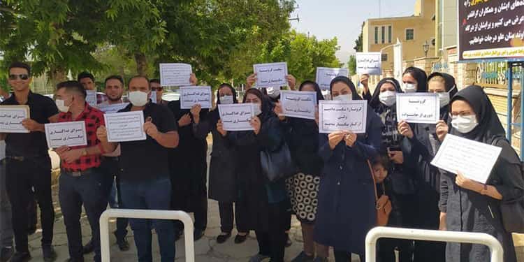 تجمعات احتجاجية لممرضات وطواقم طبية في كرج ويزد وياسوج وبافق