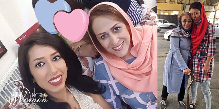صبا ووالدتها قبل الاعتقال والسجن، وبعد ذلك في إجازة قصيرة من السجن