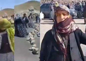 نساء قرية نوغدي عليا تقمن بقطع الطريق بسبب انعدام المياه الصالحة للشرب