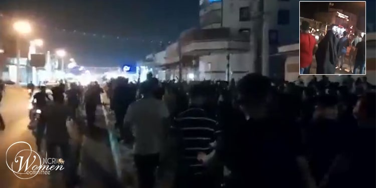 انتفاضات غاضبة على شحة المياه في خوزستان / صورة داخل اطار تُظهر مشاركة النساء في الانتفاضات