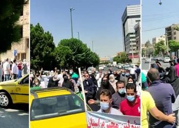 احتجاجات بطولية في طهران وكرج وكرمانشاه تُسطِّر اليوم الـ 12 من الاحتجاجات في إيران