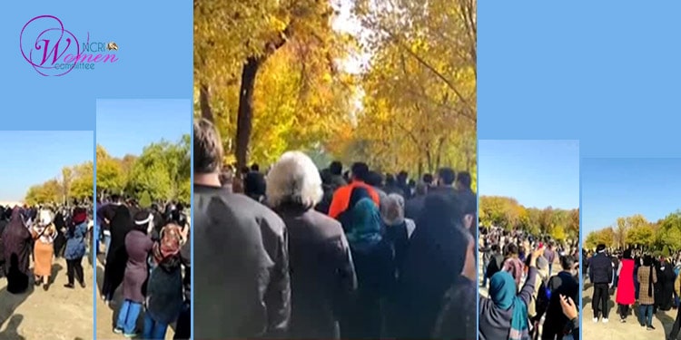 المحتجون، ومن بينهم نساء أصفهان الشجاعات ينضمون إلى الاحتجاج تضامنًا مع مزارعي أصفهان