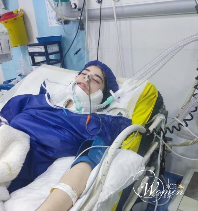 آرنيكا قائم مقام 17عاما بأحد مستشفيات الجيش في طهران وقد عانت من موت دماغي إثر تلقيها ضربات متتالية بجسم صلب على رأسها