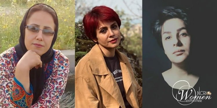 من اليسار يلدا آغا أفضلي وبنفشة كمالي ومينا قلنداري