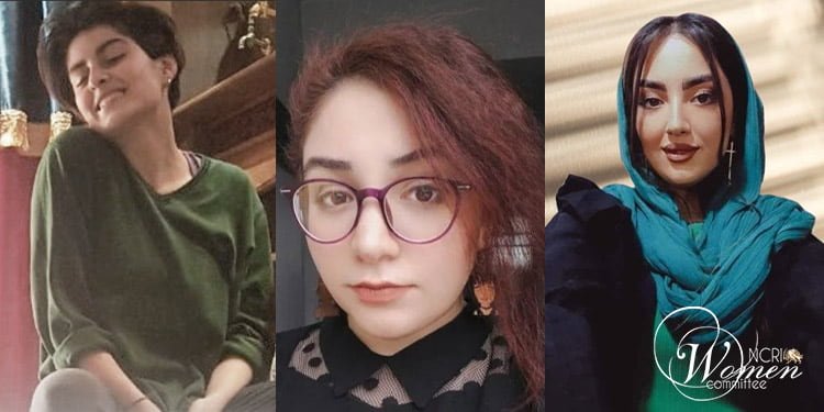 من اليسار يلدا آغا أفضلي وبنفشة كمالي ومينا قلنداري