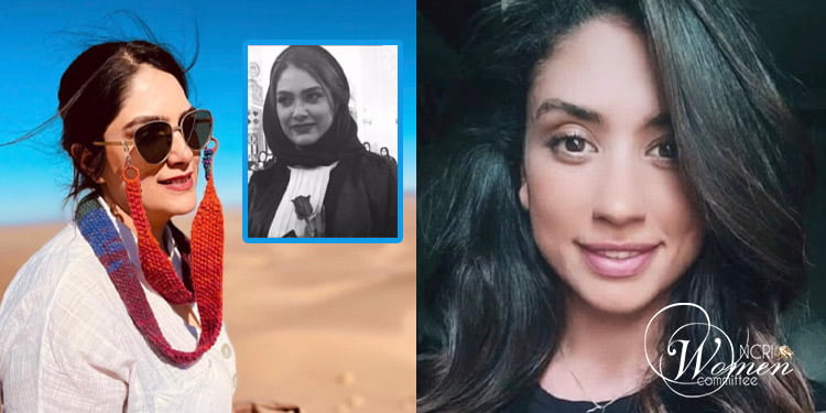 من اليمين متينه خدايار ومحامية مريم صدرنيا