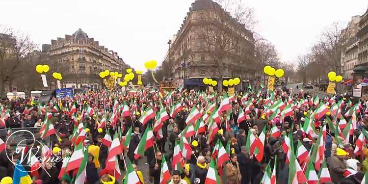 كلمة السيدة مريم رجوي في مظاهرات الإيرانيين في باريس