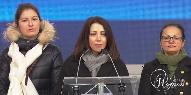 ألقت السيدة المحامية ماهان تاراج كلمة نيابة عن المحامين أنصار للمقاومة الإيرانية