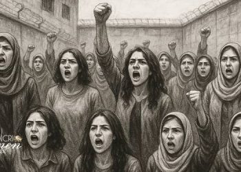 احتجاج السجناء السياسيون في سجن إيفين على إعدام مجاهد كوركور