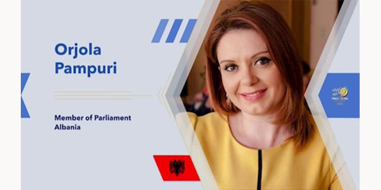 برخی از برجسته ترین زنان آلبانی و آمریکا در گردهمایی جهانی ایران آزاد 