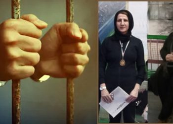 دستگیری هواداران مجاهدین در ایران:‌ زینب همرنگ (سمت راست) و یلدا امامدوست