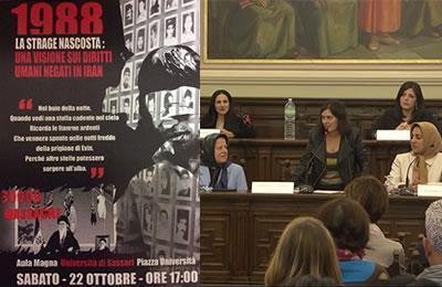 Conférence en solidarité avec les femmes iraniennes, à Sassari en Italie