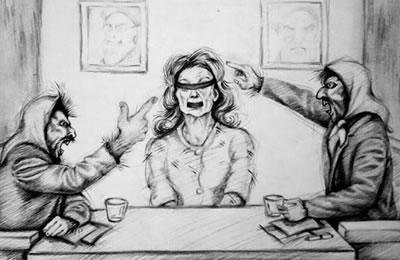 Un dessin sur l’humiliation des femmes en Iran
