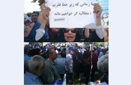 Iran: Les retraitées à la pointe du rassemblement devant le parlement