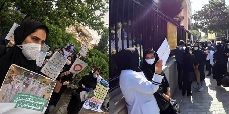 Les infirmières brandissaient des pancartes et des banderoles sur lesquelles on pouvait lire 