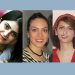 Cinq femmes bahaïes convoquées pour purger leur peine d'un an à Machad. De gauche à droite : Naghmeh Zabihian, Nika Pakzadan, Nakisa Hajipour, Faraneh Daneshgari et Sanaz Es'haghi.