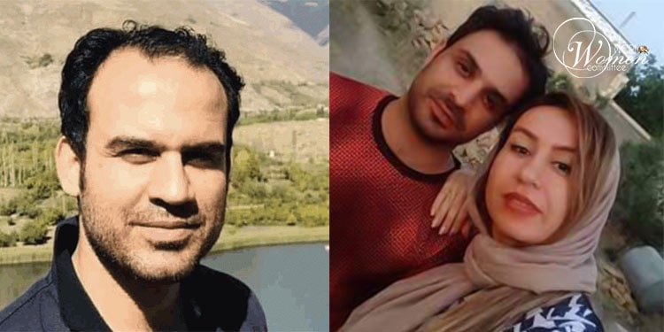 Saïd Afkari (à gauche) et Elham Afkari serrant dans leurs bras leur frère, Habib, qui se trouve actuellement en isolement.