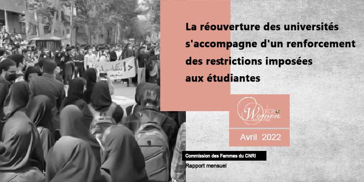 Rapport mensuel du 22 avril - restrictions imposées aux étudiantes