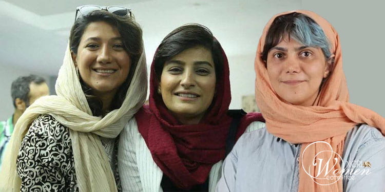 Trois journalistes du journal semi-officiel Sharq sont détenus : de gauche à droite, Niloufar Hamedi, Elaheh Mohammadi et Marzieh Amiri.