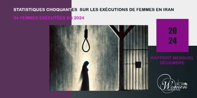 Rapport de décembre 2024 : Statistiques choquantes sur les exécutions de femmes en Iran
