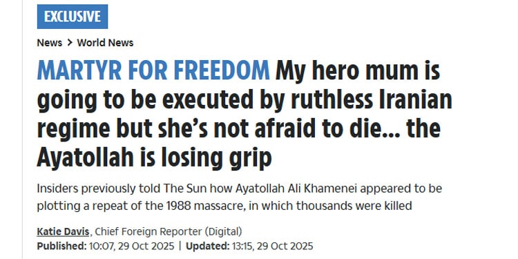 Le fils de Zahra Tabari à The Sun : ma mère, mon héroïne