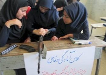 School girls trained for combat