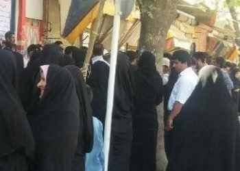 Women staged protest against looting of their properties