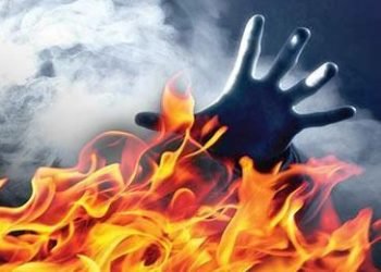 A young woman set herself on fire on the day of Eid