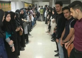 Young women of Ahvaz University stage protest