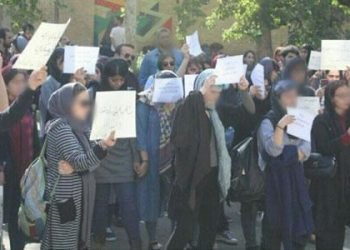 Young women actively participate in student protests