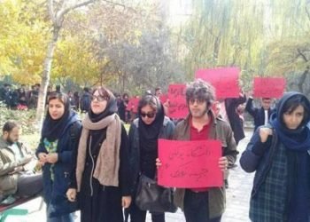 Young women actively partake in student protests