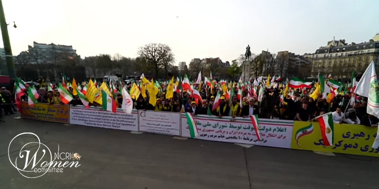 Iranians Rally in Paris, Back NCRI’s Provisional Government, Maryam Rajaiv’s Ten-Point Plan