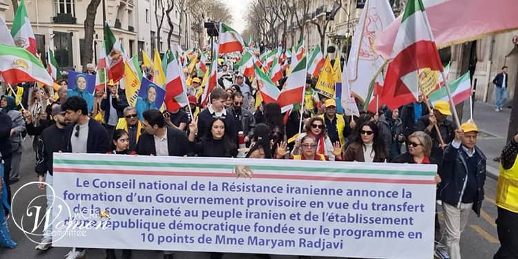 Iranians Rally in Paris, Back NCRI’s Provisional Government, Maryam Rajaiv’s Ten-Point Plan