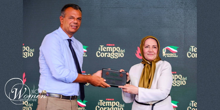 NCRI Delegation Attends Major Youth Conference of Italy's Governing Party; Sarvnaz Chitsaz Receives Courage Award
